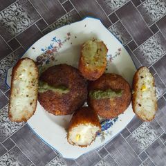 A picture of Cheese corn brust tikki.