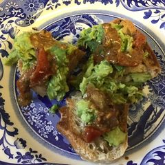 A picture of Avocado on toast with a twist #mycookbook.