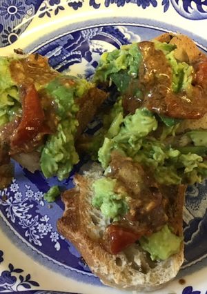 A picture of Avocado on toast with a twist #mycookbook.