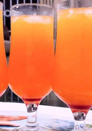 A picture of Mango Orange Blast mocktail.