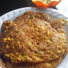 A picture of Jwari Che Dhirde(Jowar Chilla/Pancake).