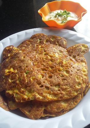 A picture of Jwari Che Dhirde(Jowar Chilla/Pancake).