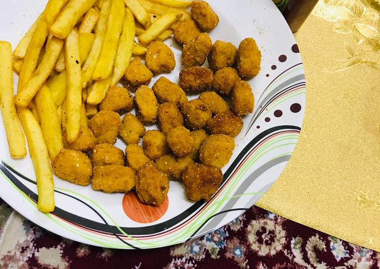 Recipe of Homemade French fries & chicken popcorns#Ramzsn special