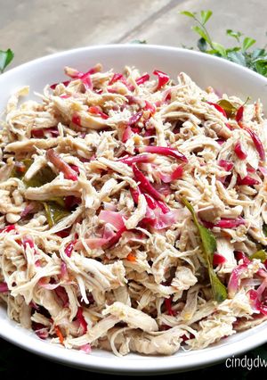 Foto resep Ayam Suwir Kecombrang (Pedas)