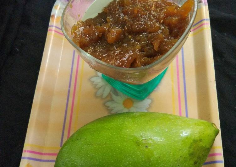 Recipe of Tasty Raw mango palm jaggery halwa