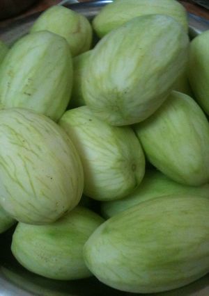 A picture of Sweet grated mango pickle.