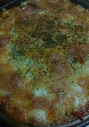 Φωτογραφία της συνταγής Ογκρατέν με 3 τυριά & περισσευούμενο κοτόπουλο 🧀 (au gratin)