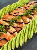 Sashimi de coeur de saumon