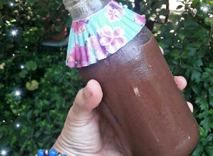 Una foto de Milkshake de chocolate y banana😍🍌