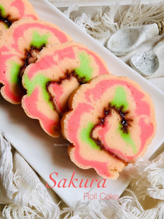 Foto resep Sakura Roll Cake - Bolu Gulung Sakura
