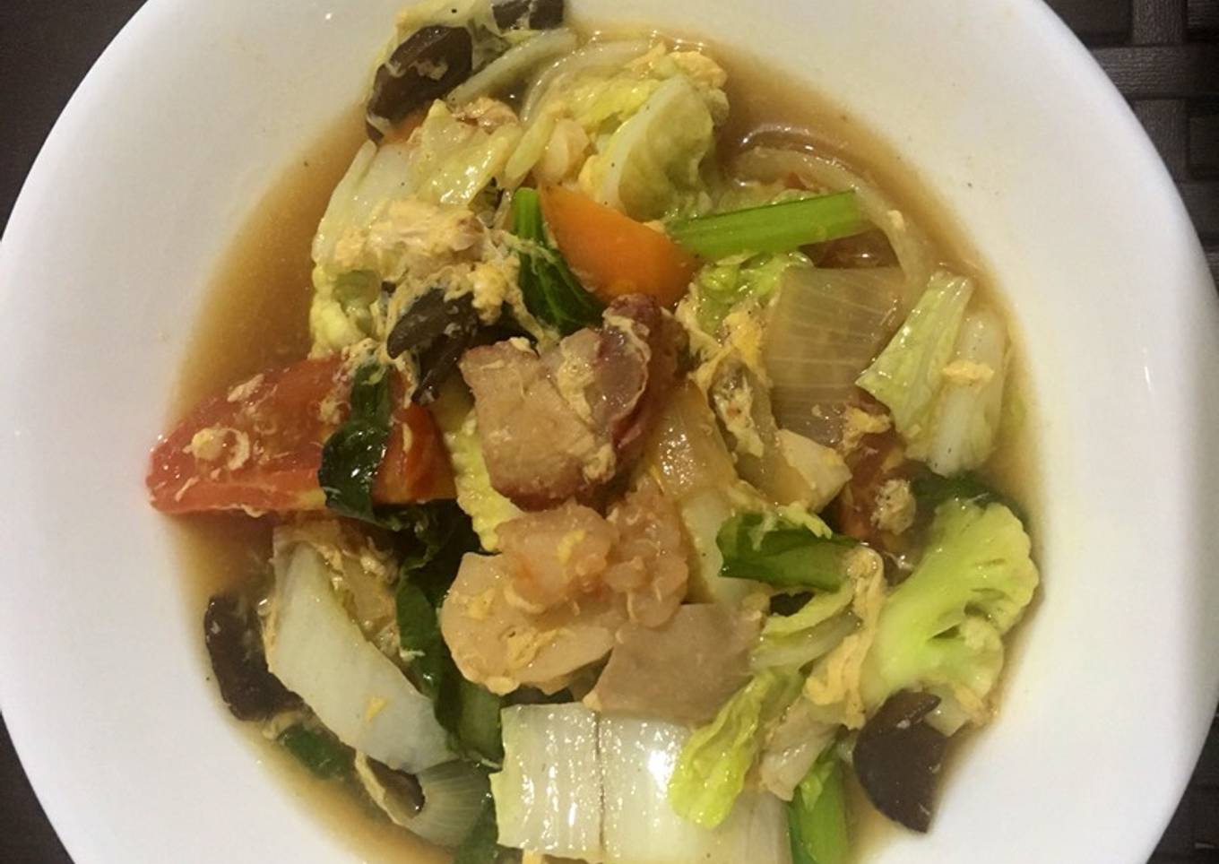 Capcay telur mixed di kaldunya
