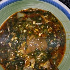 A picture of Okro soup.