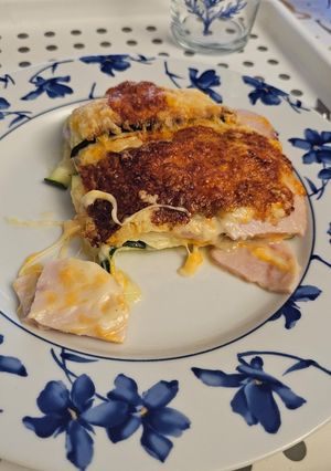 Una foto de Lasaña de calabacín y pavo en airfryer