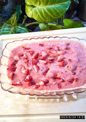 Une photo de Sorbet de fraise congelée 🍓 et yaourt