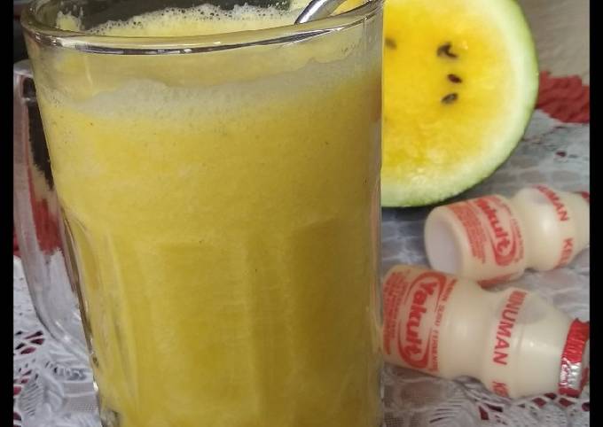 Easiest Way to Make Tasty Jus Semangka Kuning Yakult
