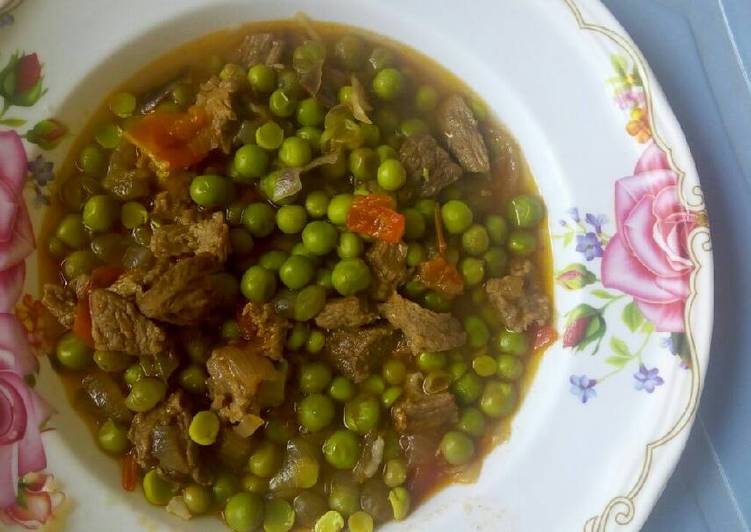 My Favorite Delicious green peas with beef
