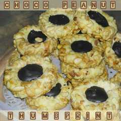 A picture of Choco Peanut Thumbprint Cookies.
