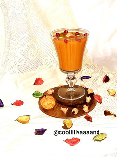 عکسی از دستور اسموتی کدو حلوایی و هویج🥕🎃