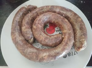 Una foto de Chorizo casero en rueda