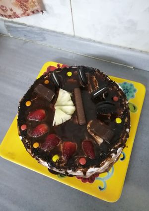 صورة لوصفة كيكة عيد ميلاد بنتي