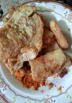 A picture of Golden yam with yaji.