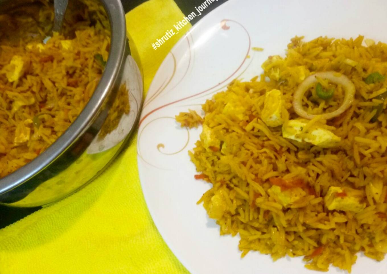 Veg paneer dum biryani