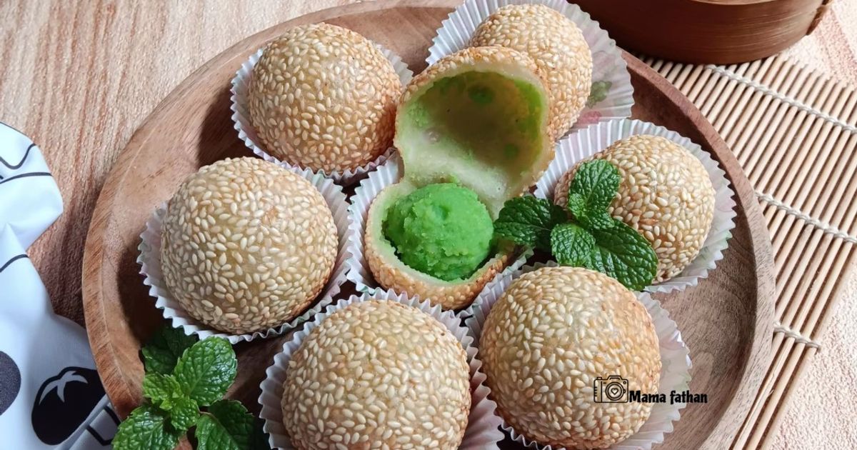Onde onde isi kacang hijau pandan