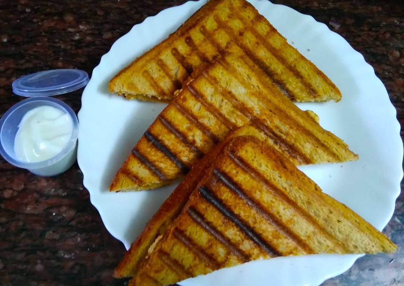 Grilled Capsicum Paneer Sandwich