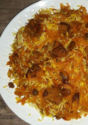 عکسی از دستور هویج پلو