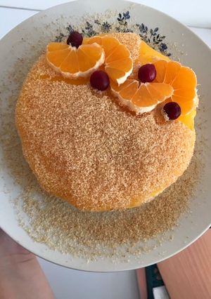عکسی از دستور چیز کیک نارنگی(Tangerine cheescake)