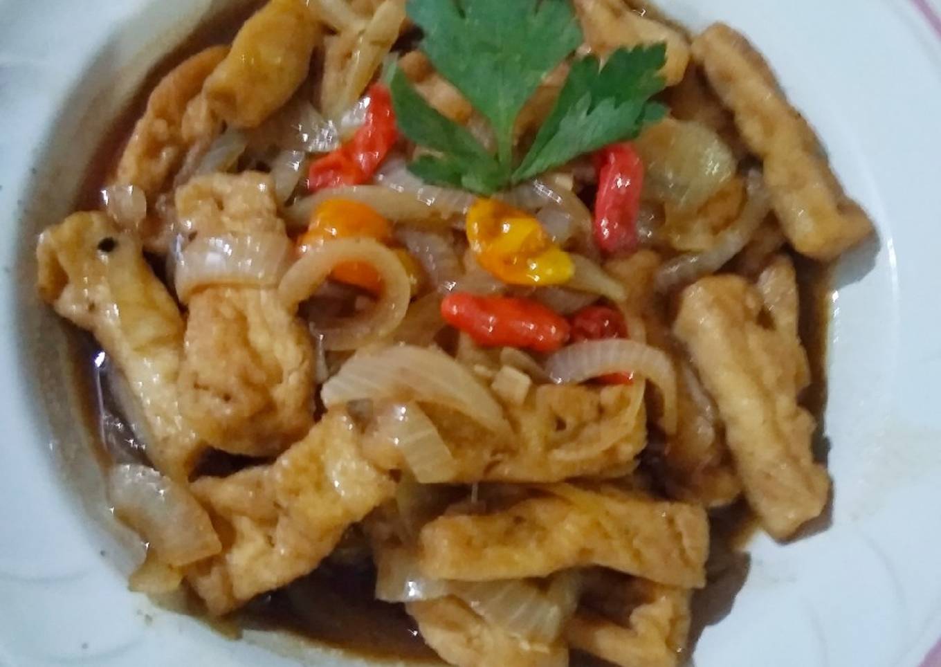 Resep Tahu saos teriyaki yang Bikin Ngiler