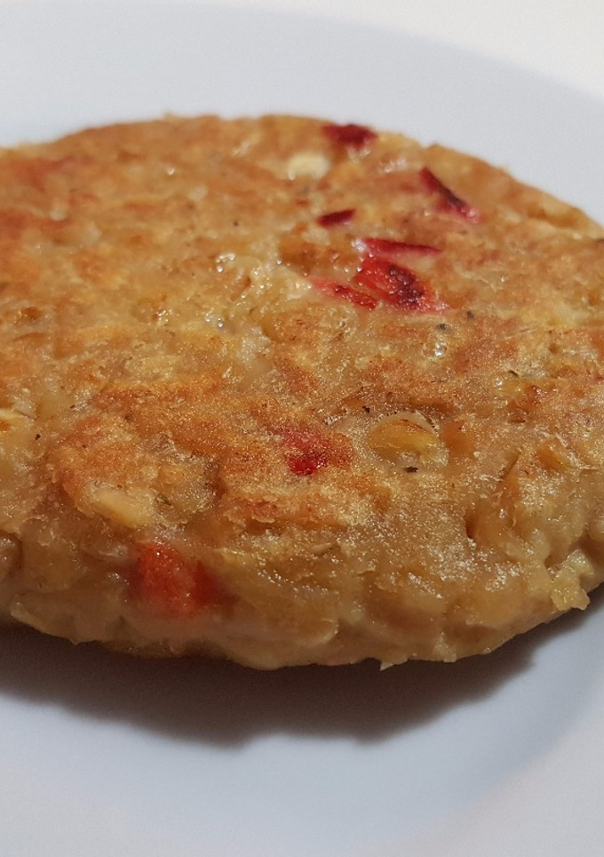 Una foto de Hamburguesa vegana de alubias blancas