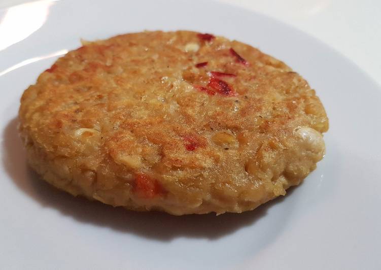 Hamburguesa vegana de alubias blancas