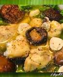 Canh Đùi Gà Nấu Nấm Và Cải Bẹ Xanh