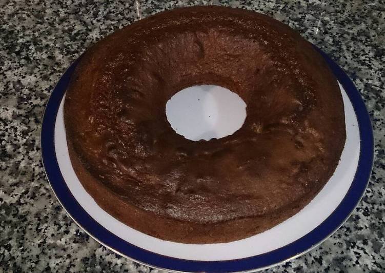 Bizcocho de chocolate y plátano