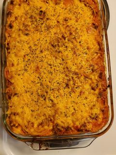 A picture of Baked Spaghetti.