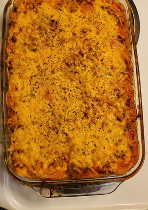 A picture of Baked Spaghetti.