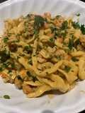 Linguini de Semolino con salsa de langostinos