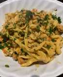 Linguini de Semolino con salsa de langostinos