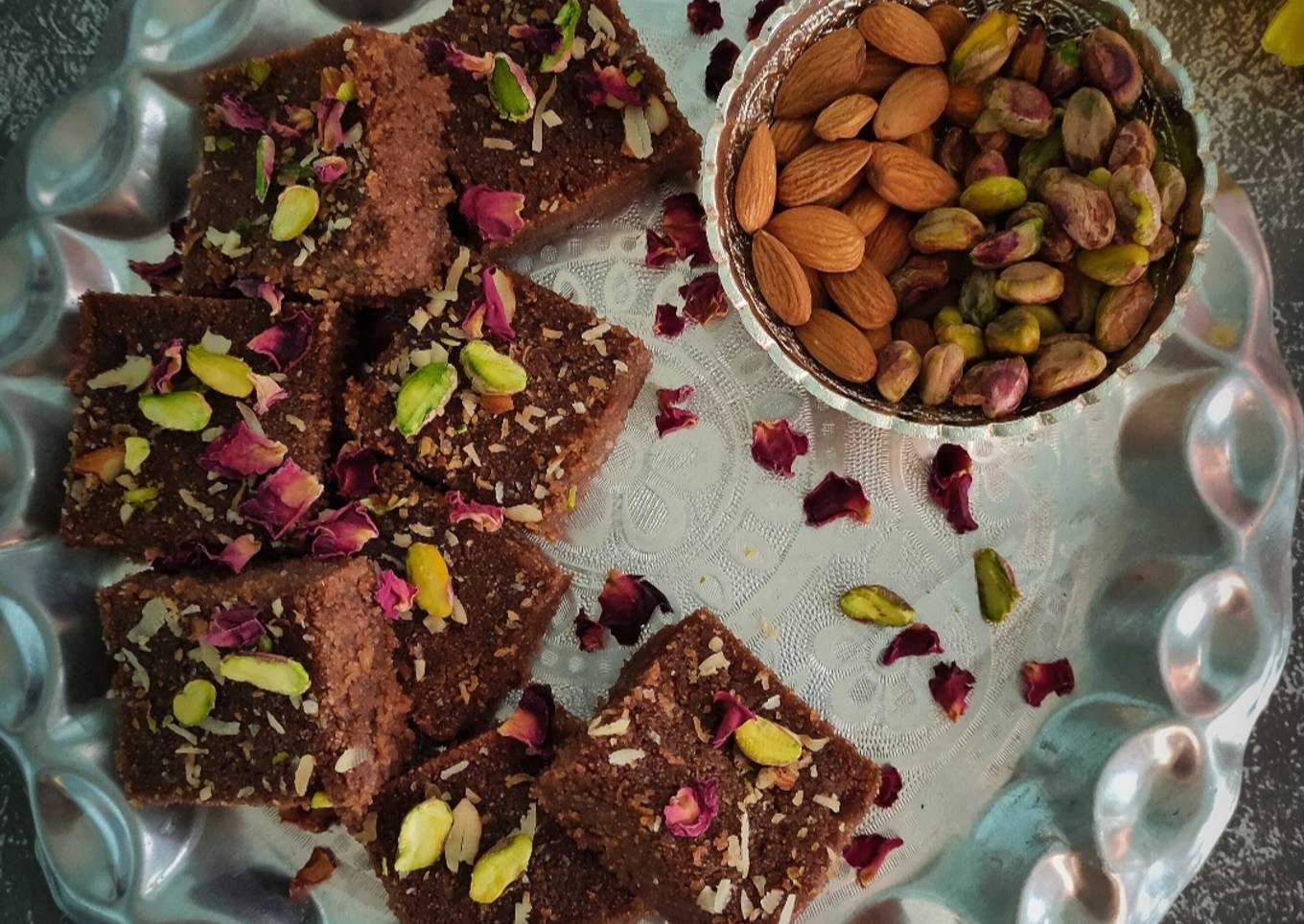 Coconut Chocolate Rava Burfi