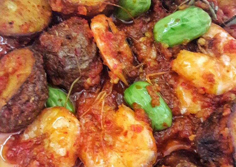 Resep Sambel goreng udang, baby potato &amp; pete, Bikin Ngiler