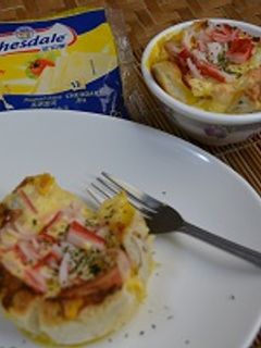 芝司樂週末大挑戰動手做點心~起司培根蛋吐司杯 的食譜成品照片