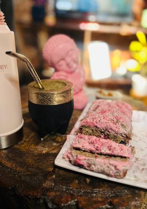 Una foto de Budín de arándanos y frutilla, sin harinas, sin azúcar