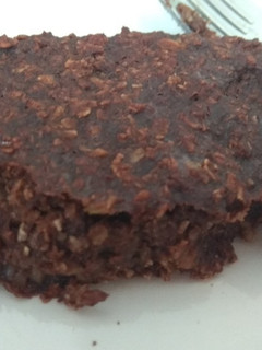 Una foto de Brownie de plátano, saludable