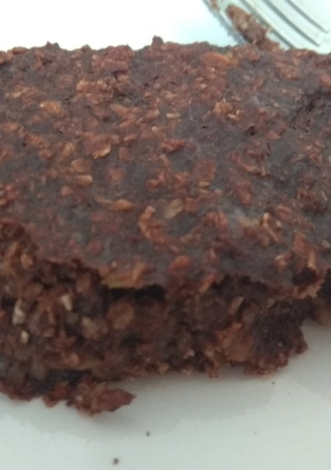 Una foto de Brownie de plátano, saludable