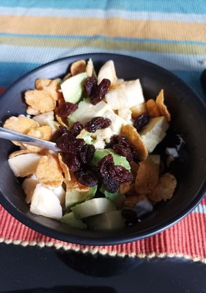 Una foto de Desayuno improvisado aguacate y plátano