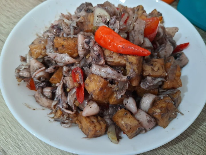 Cara Gampang Membuat Resep  Tumis Tempe Cumi asin yang Enak Banget, Enak