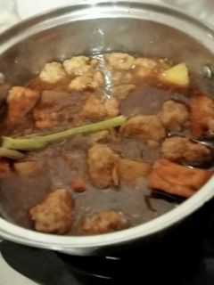 Foto resep Semur bola daging kentang tahu