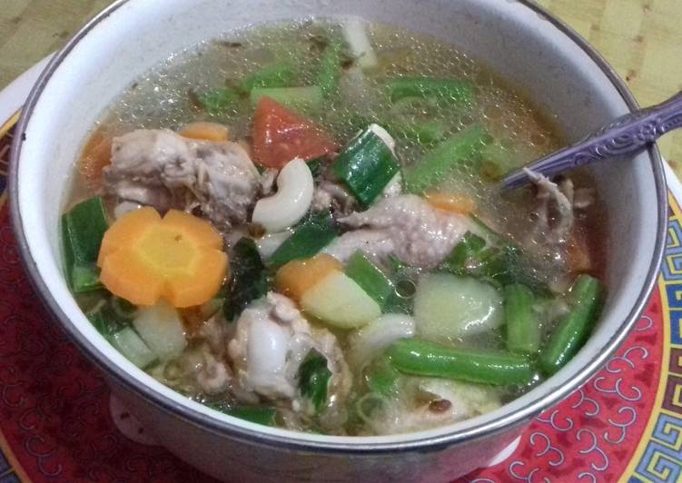 Cara mengolah Sup ayam makaroni???????????????????????? nikmat