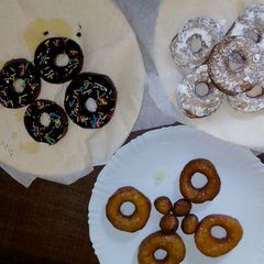 Eggless donuts A picture of Eggless donuts.